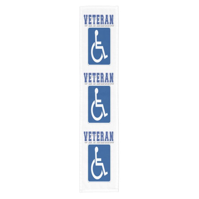 Disabled Handicapped Veteran Short Table Runner (Front)