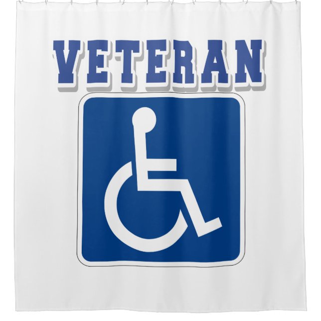 Disabled Handicapped Veteran Shower Curtain (Front)