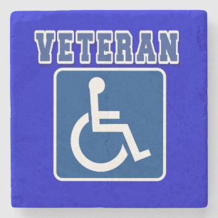 Disabled Handicapped Veteran Stone Coaster