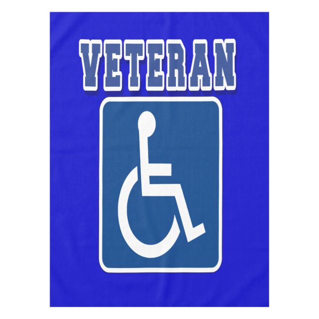 Disabled Handicapped Veteran Tablecloth (Front)