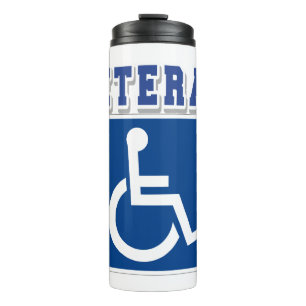 Disabled Handicapped Veteran Thermal Tumbler