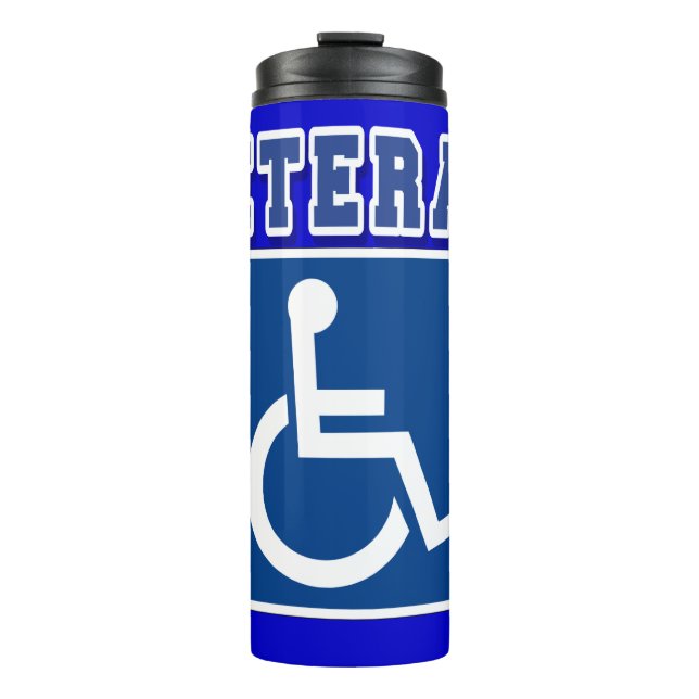 Disabled Handicapped Veteran Thermal Tumbler (Front)