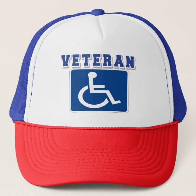 Disabled Handicapped Veteran Trucker Hat (Front)