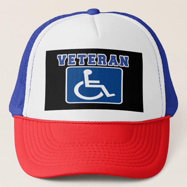 Disabled Handicapped Veteran Trucker Hat (Front)