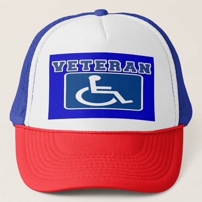Disabled Handicapped Veteran Trucker Hat (Front)