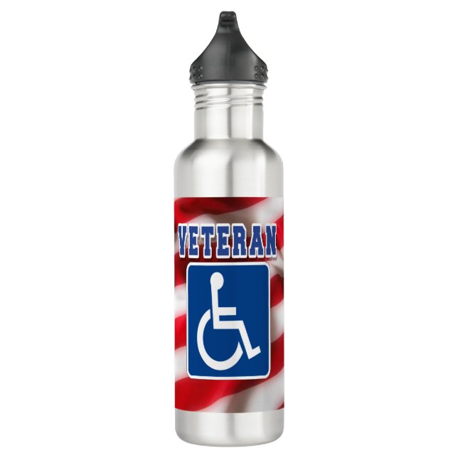 Disabled Handicapped Veteran USA 710 Ml Water Bottle (Right)