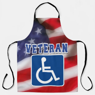 Disabled Handicapped Veteran USA Apron