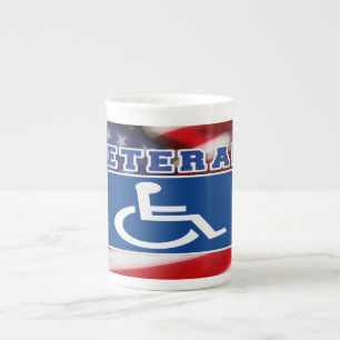 Disabled Handicapped Veteran USA Bone China Mug