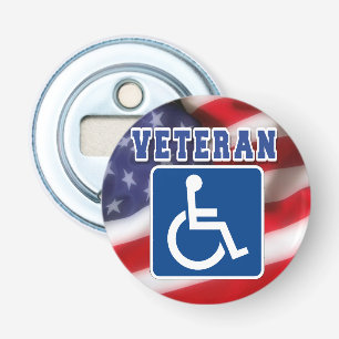 Disabled Handicapped Veteran USA Bottle Opener