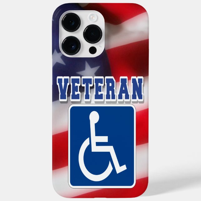 Disabled Handicapped Veteran USA Case-Mate iPhone Case (Back)
