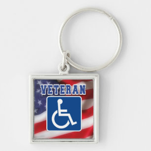 Disabled Handicapped Veteran USA Key Ring