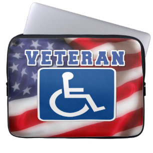 Disabled Handicapped Veteran USA Laptop Sleeve