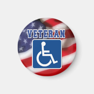 Disabled Handicapped Veteran USA Magnet
