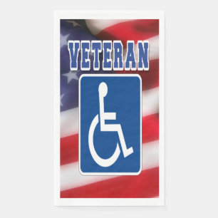 Disabled Handicapped Veteran USA Napkin