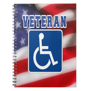 Disabled Handicapped Veteran USA Notebook