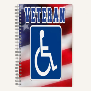 Disabled Handicapped Veteran USA Notebook