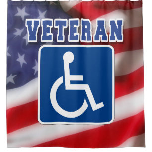 Disabled Handicapped Veteran USA Shower Curtain