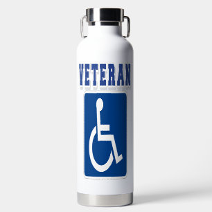 Disabled Handicapped Veteran Water Bottle