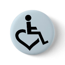 Disabled Heart Wheelchair Badge