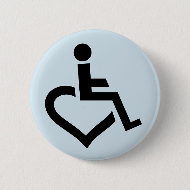 Disabled Heart Wheelchair Badge (Front)