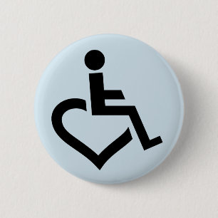 Disabled Heart Wheelchair Badge