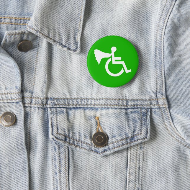 Disabled Hero 6 Cm Round Badge (In Situ)