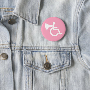 Disabled Hero 6 Cm Round Badge