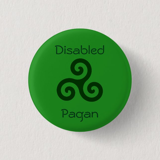 Disabled Pagan 3 Cm Round Badge (Front)
