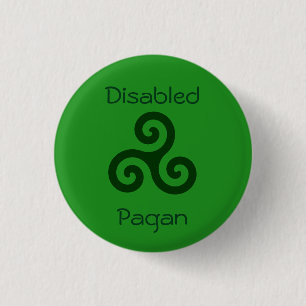 Disabled Pagan 3 Cm Round Badge