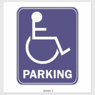 Disabled Parking Only Wheelchair Sticker Symbol