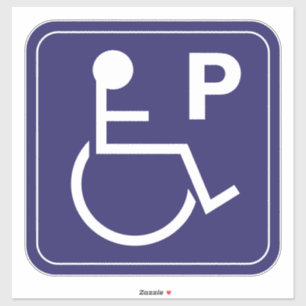 Disabled Parking Sticker Wheelchair Symbol