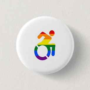 Disabled Pride - Gay 3 Cm Round Badge