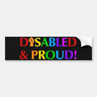 Disabled & Proud Bumper Sticker