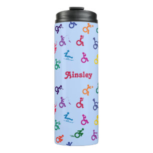 Disabled Stickman Having Fun! Thermal Tumbler