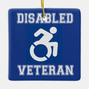 Disabled Veteran Ceramic Ornament