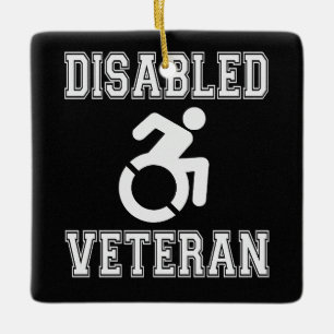 Disabled Veteran Ceramic Ornament