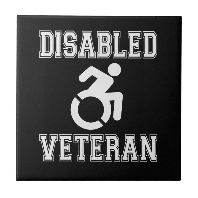 Disabled Veteran Ceramic Tile (Front)