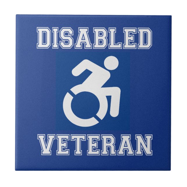 Disabled Veteran Ceramic Tile (Front)