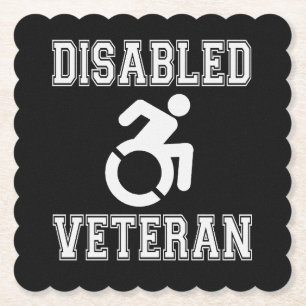 Disabled Veteran Paper Coaster