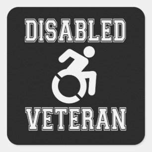 Disabled Veteran Square Sticker