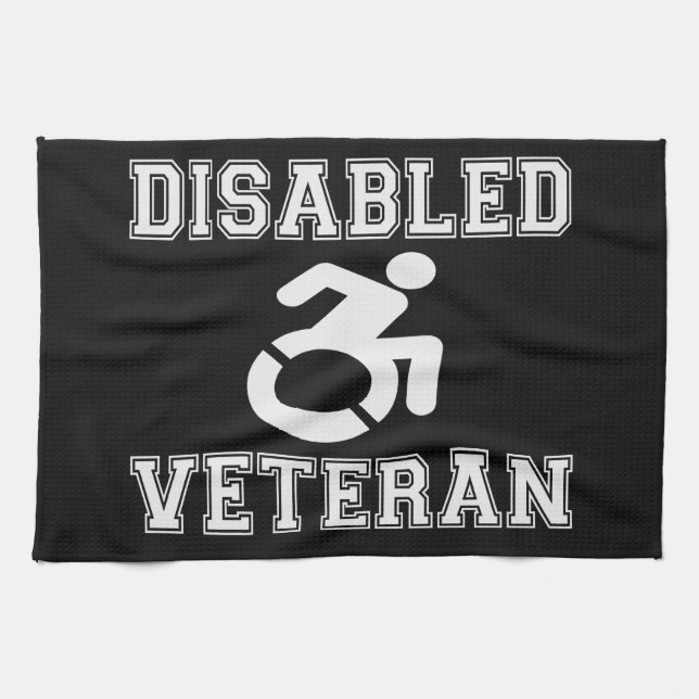 Disabled Veteran Tea Towel (Horizontal)