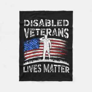 Disabled Veterans Combat American Soldier Lives Fleece Blanket
