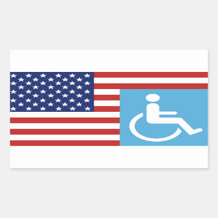 Disabled War Vet. Rectangular Sticker