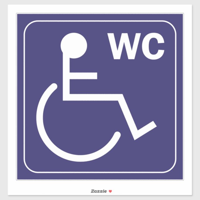 Disabled WC Toilet Wheelchair Sticker Symbol (Sheet)