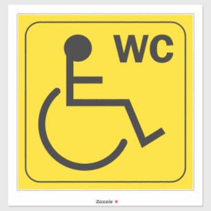 Disabled WC Toilet Wheelchair Sticker Symbol
