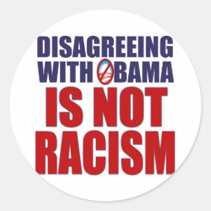 Disagreeing with Obama Classic Round Sticker