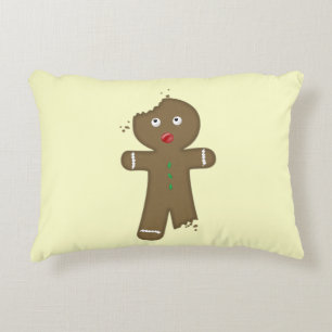 Disappearing Gingerbread Man Decorative Cushion