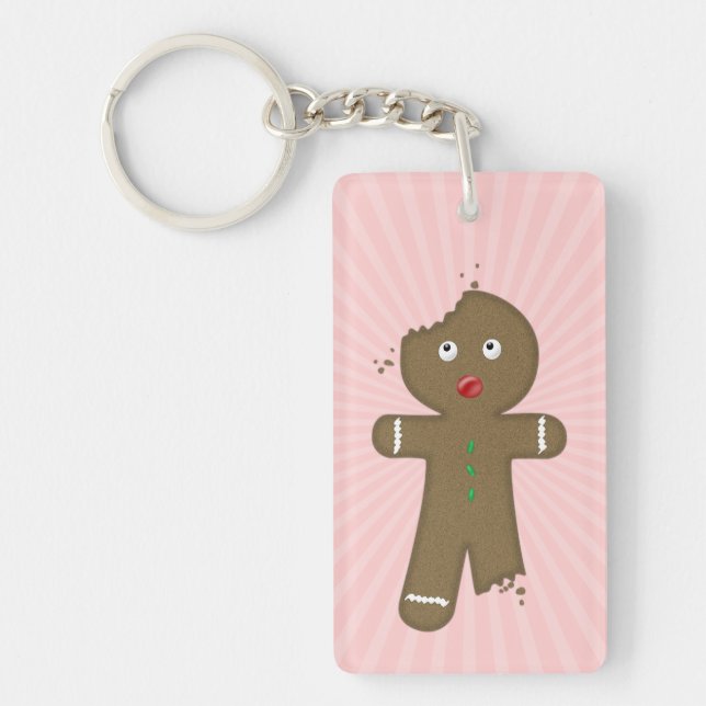 Disappearing Gingerbread Man Key Ring (Front)