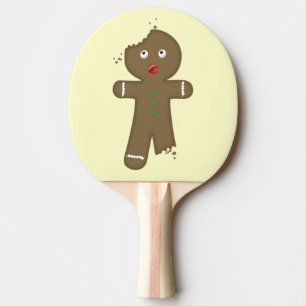 Disappearing Gingerbread Man Ping Pong Paddle