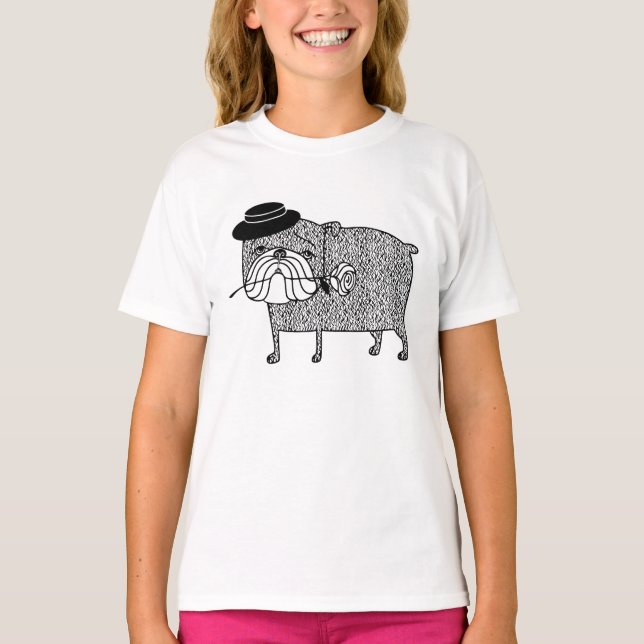 Disappointed Bulldog: Sad Romance T-Shirt (Front)